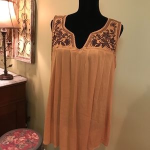 Gold sleeveless top by Democracy NEW